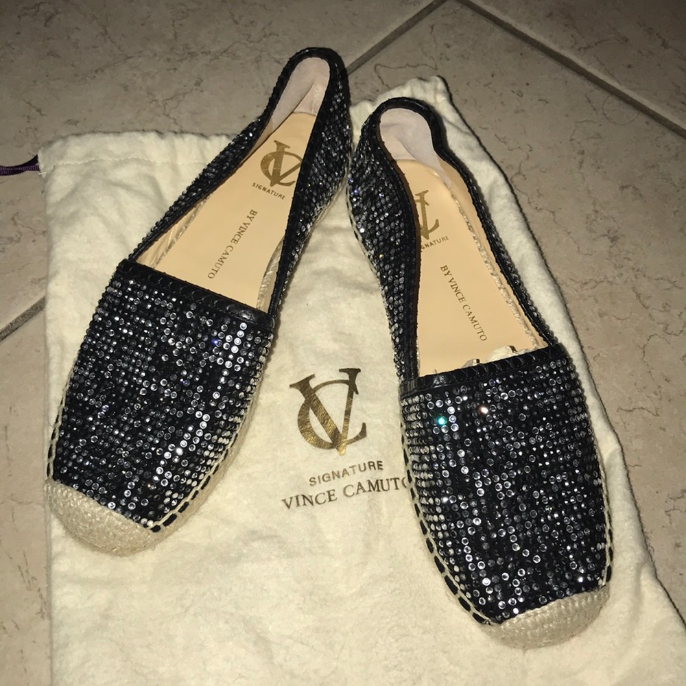 Signature Vince Camuto Rhinestone Espadrilles